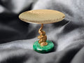 Antique gold Elephant pedestal decorative Tray Royal serving platter