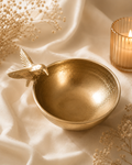 Luxury Golden Bird Decorative Bowl | Premium Metal Centerpiece for Home Décor