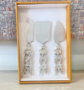 Silver Designer Cheese Knife & Serving Spreader Set (Set of 3)