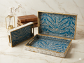 Gold Foil MDF Set of 3 Trays